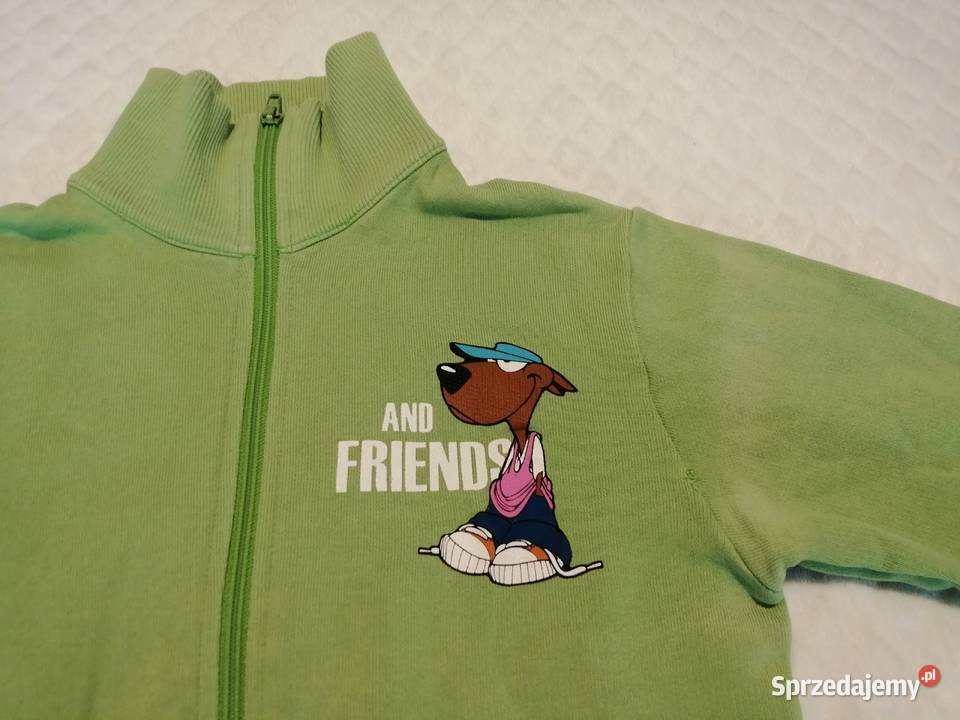 Rozpinany golf bluza długi rękaw zielona 120 Rozmiar 116 Czeladź