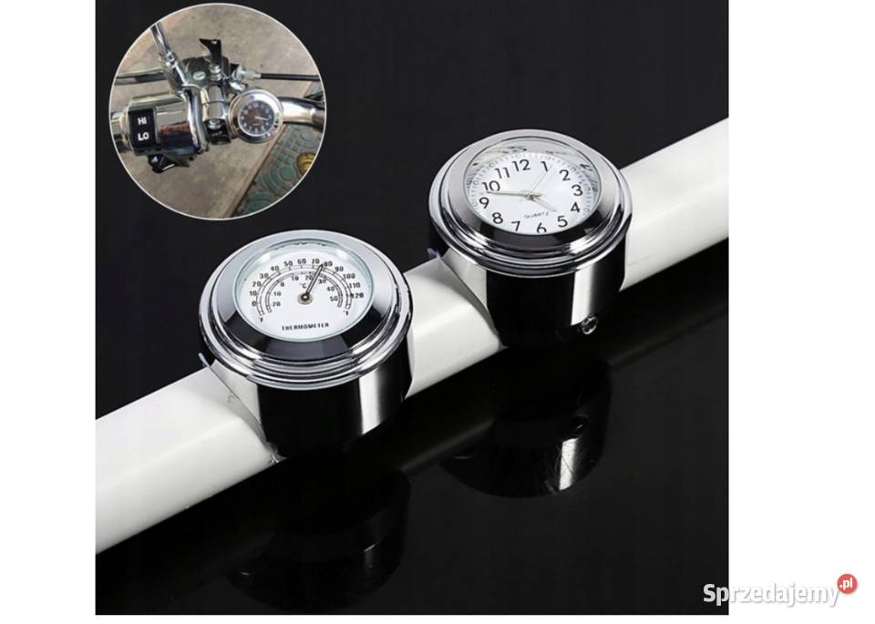 Zegarek i termometr do motocykla na kierownice Pozostałe Sosnowiec