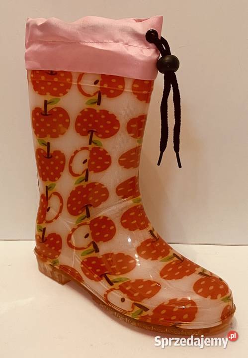 Dziewczęce kalosze w jabłka rozmiar 32 Żyrardów