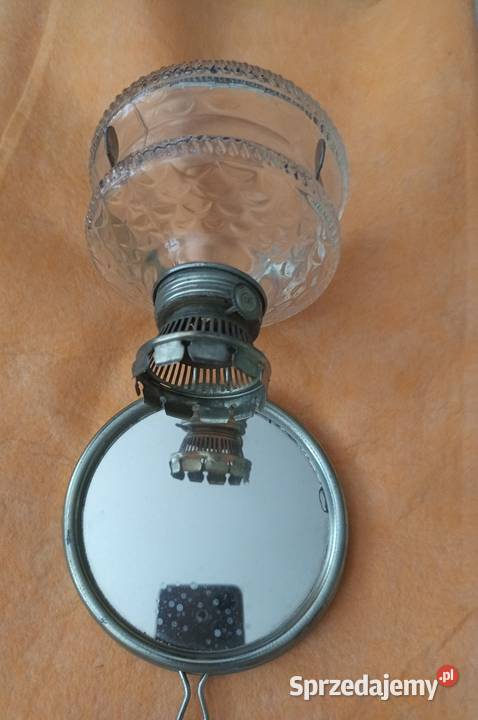 Lampa naftowa z lustrem vintage Lampy wiszące mazowieckie