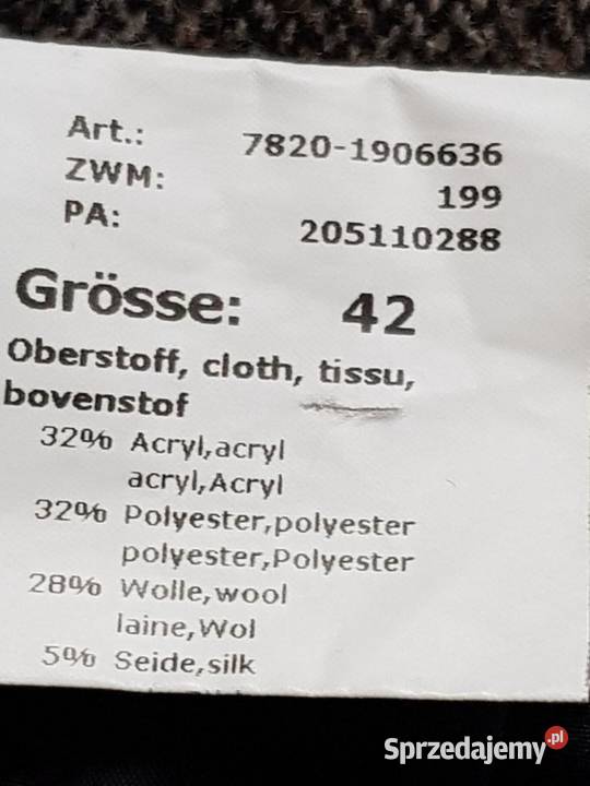 wełniana spódnica jesienna zimowa jodełka Kielce sprzedam