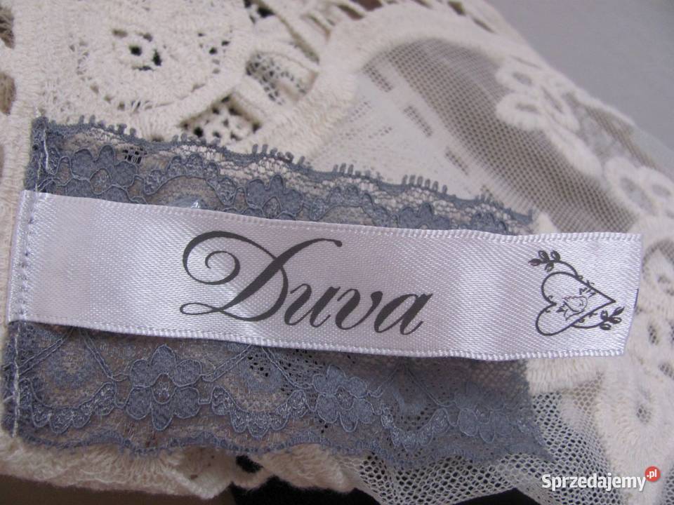 narzutka kremowa r LXL Duva koronka siateczka Rozmiar 42(XL) Topy i koszulki Zamość