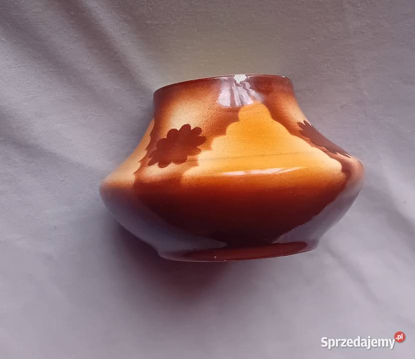Wazonik art deco spritzdekor Stanislaw Mańczak Koźminek