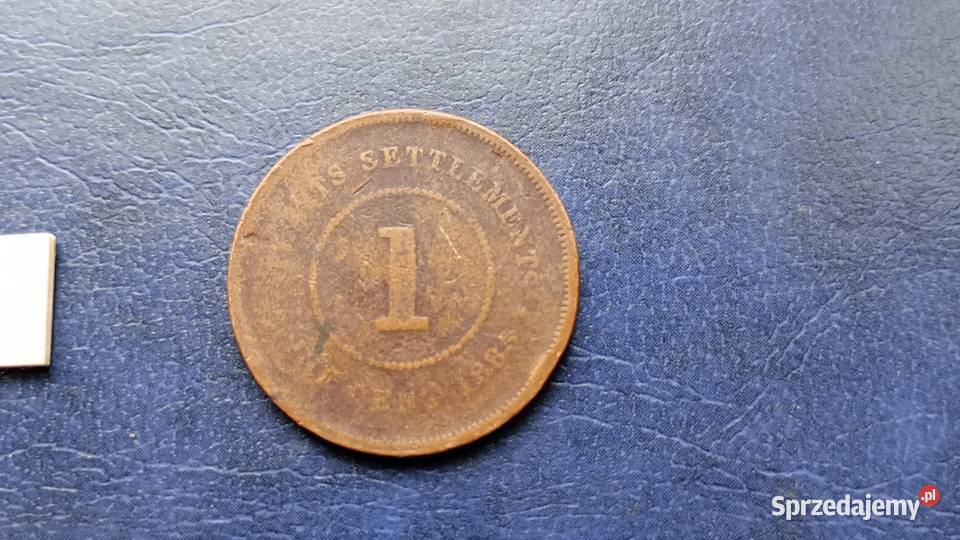Stare monety 1 cent 1885 Straits Settlements /3