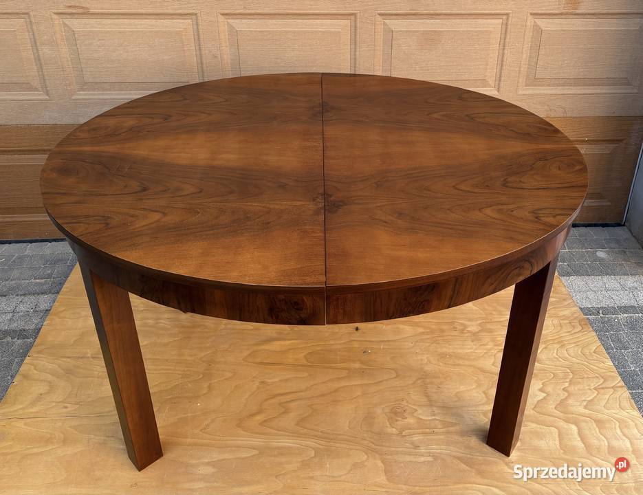 Stół Owalny Orzech 137x120 ART DECO Rozkładany sprzedam