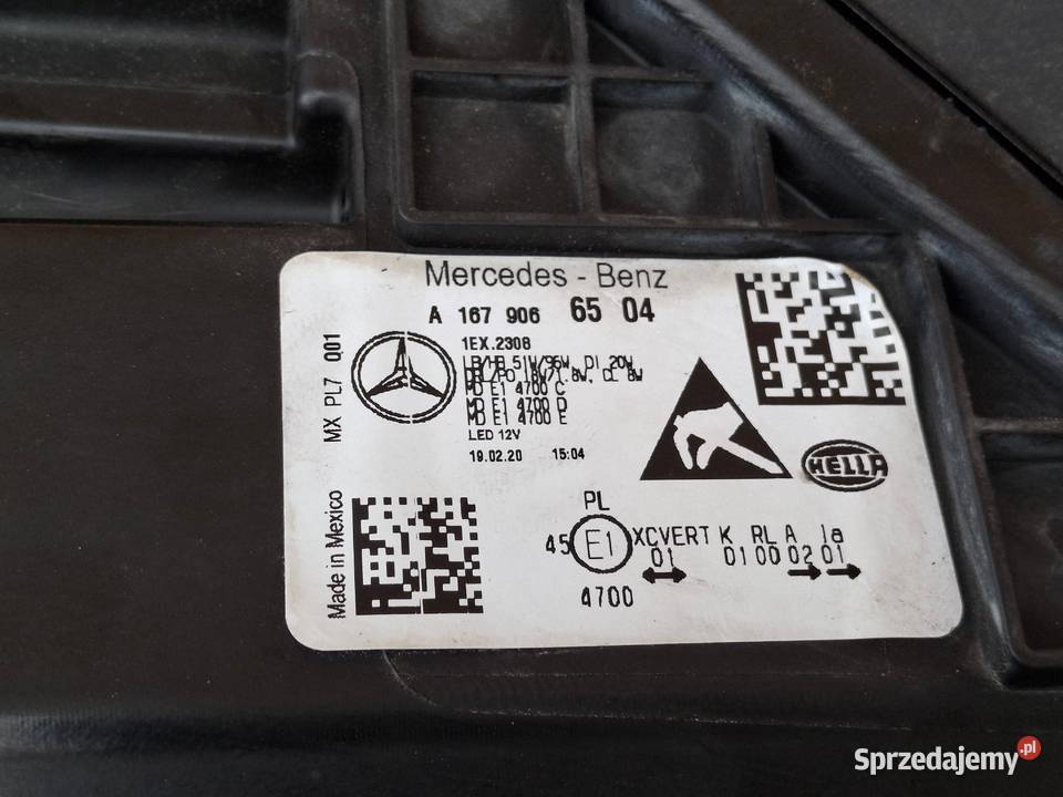 MERCEDES GLE W167 REFLEKTOR LEWY FULL LED LAMPA Lampy przednie lubuskie Bieleń