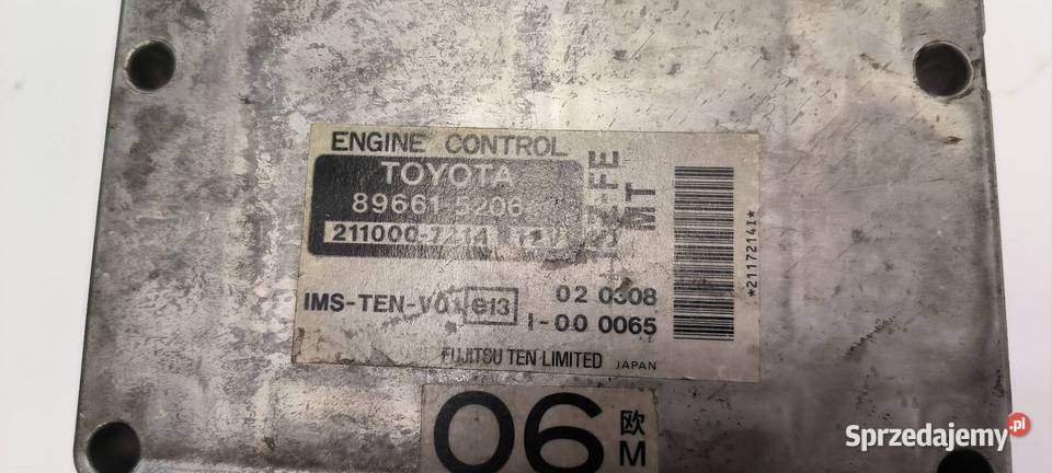 KOMPUTER SILNIKA ECU TOYOTA YARIS I 896615206 Lipno