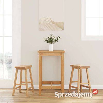 vidaXL Hokery barowe 2 Naturalne drewno lite Warszawa