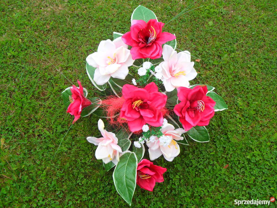 Stroiki sztuczne wiązanki kompozycje na grób Nowy Sącz sprzedam