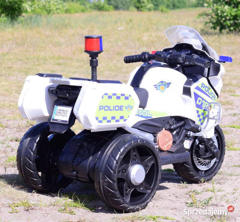 BAWIBUS motor POLICYJNY Z KOGUTEM dzieci pojazd Myszków