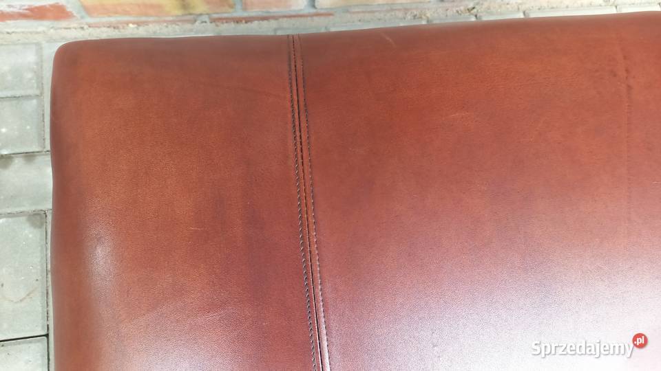 Puf skórzany brązowy otwierany Podnóżek zachodniopomorskie Gawroniec