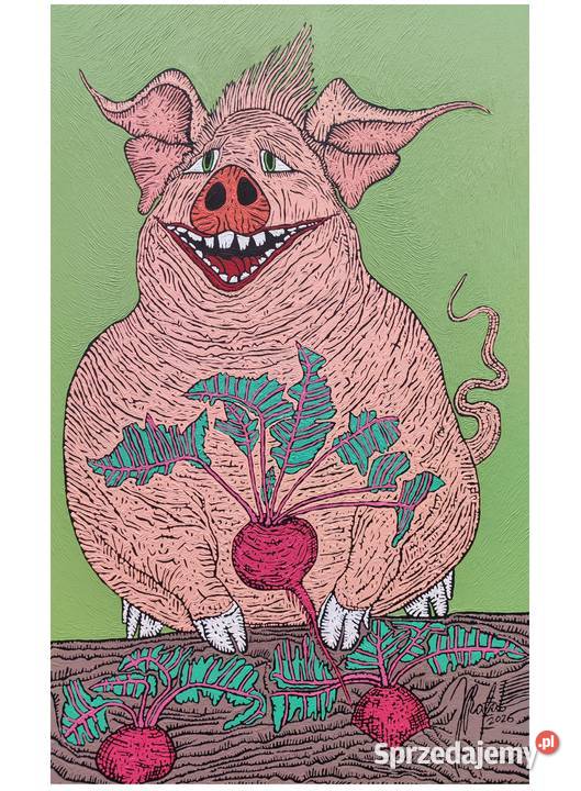 świnia buraczana Malarstwo podkarpackie