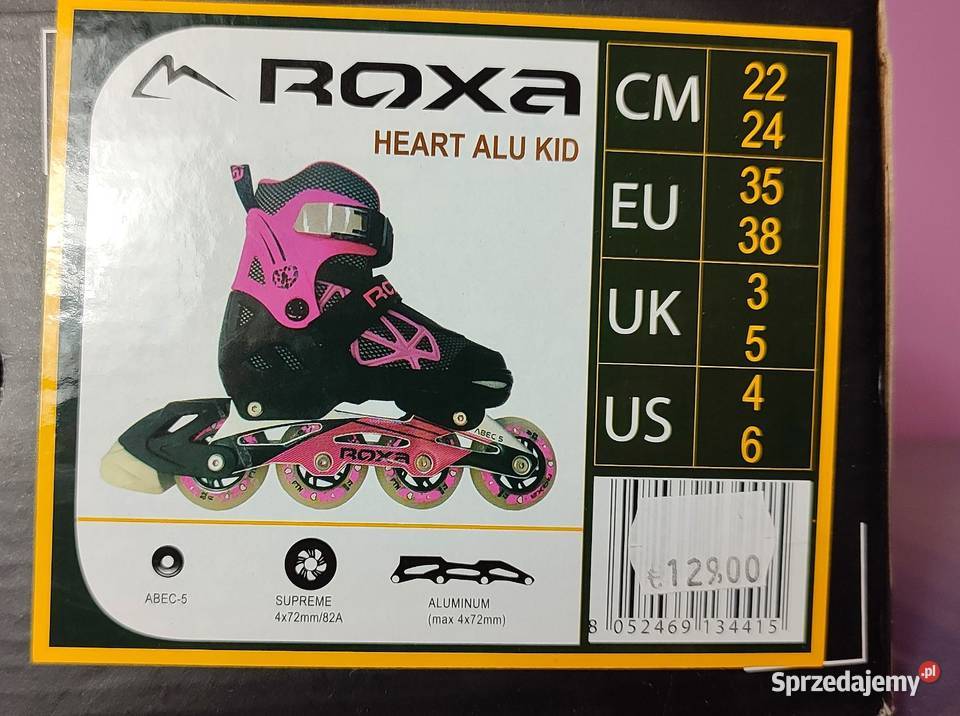 Fabrycznie NOWE rolki ROXA Heart Alu Kid r 3538 Jasień