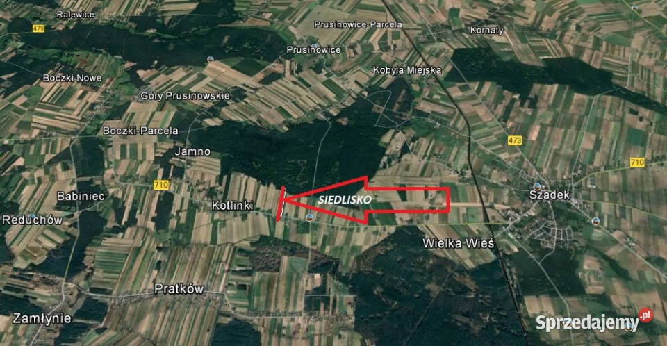 sprzedaży gruntu 8800m2 Kotliny sprzedam