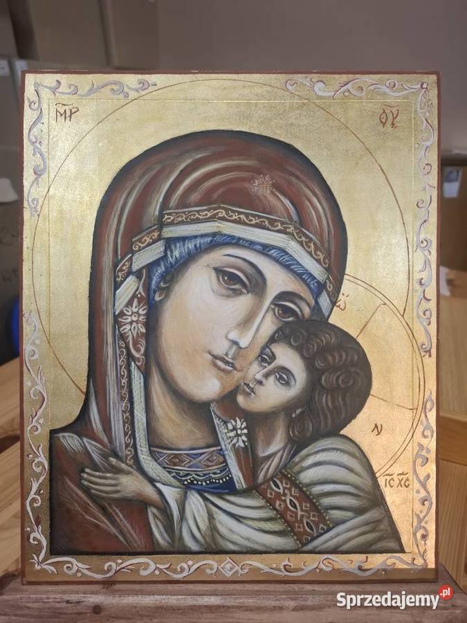 Święta Rodzina ikona pisana na desce lipowej Szczecin