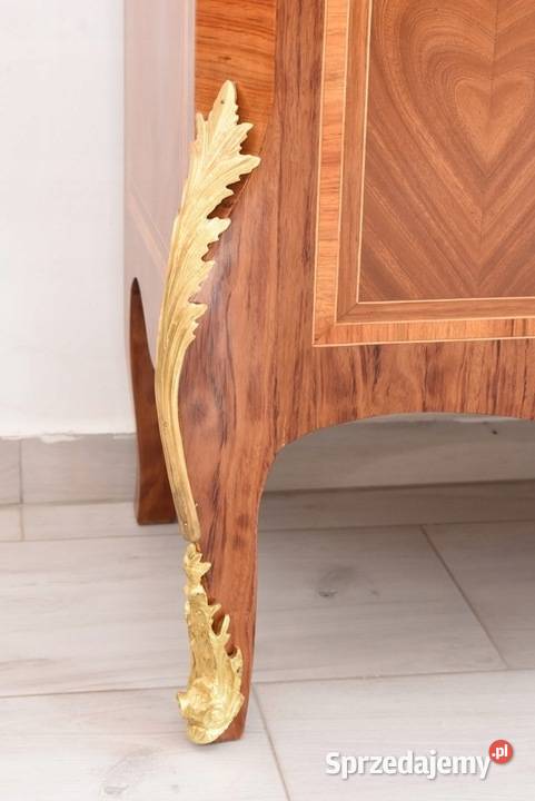 Piękna Komoda Empire Drewno Mosiądz Szafa Kraków