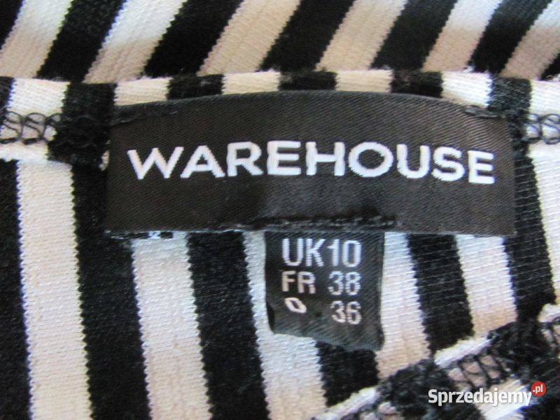 sukienka w paski WEREHOUSE r 10 M 38 czarny Zamość