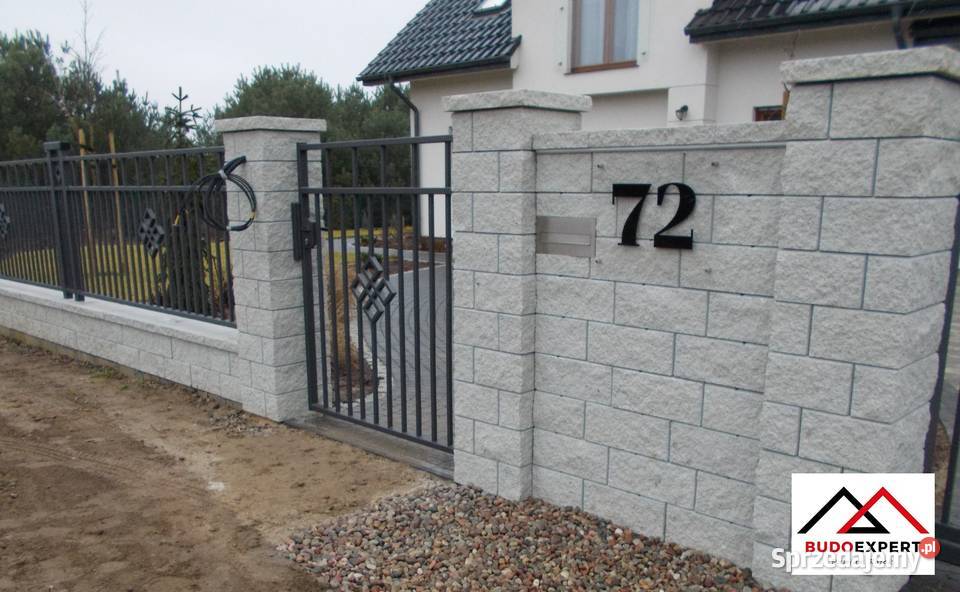 OGRODZENIA ŁUPANE bloczek betonowy łupany JONIEC