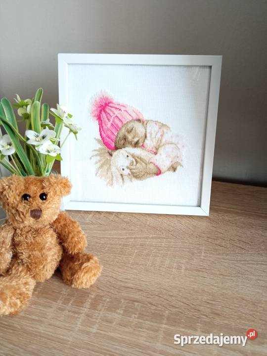 Metryczka dziecko w czapce wielokolorowy Obrazki i obrazy Olsztyn