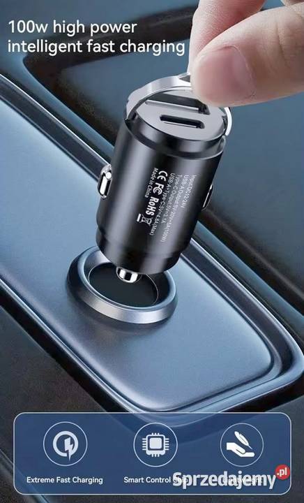 Ładowarka USB i USBC z gniazda zapaliczki 1224V Kraków sprzedam