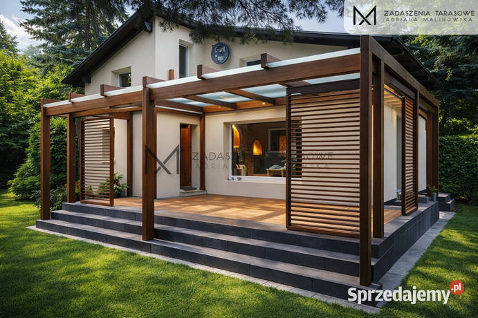 Zadaszenie z drewna klejonego Nowoczesna pergola Zgorzelec