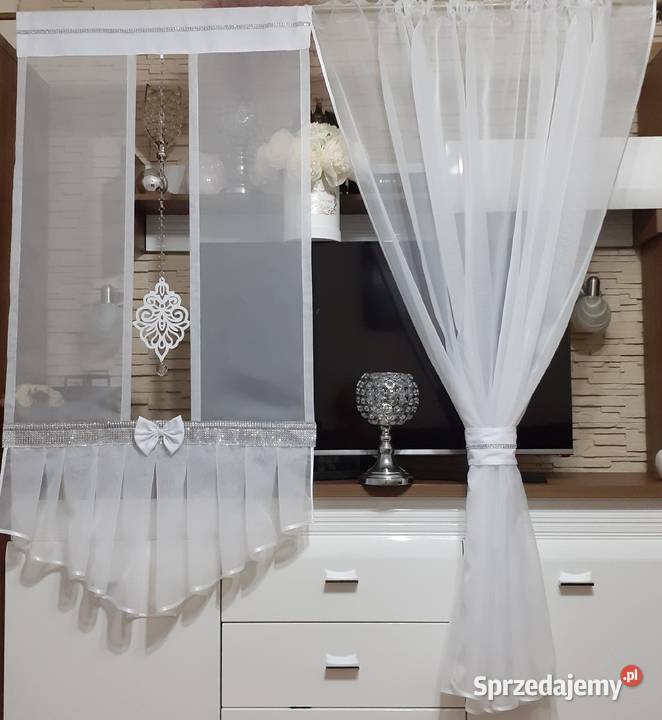 Firana panel z żabotem woal Mława