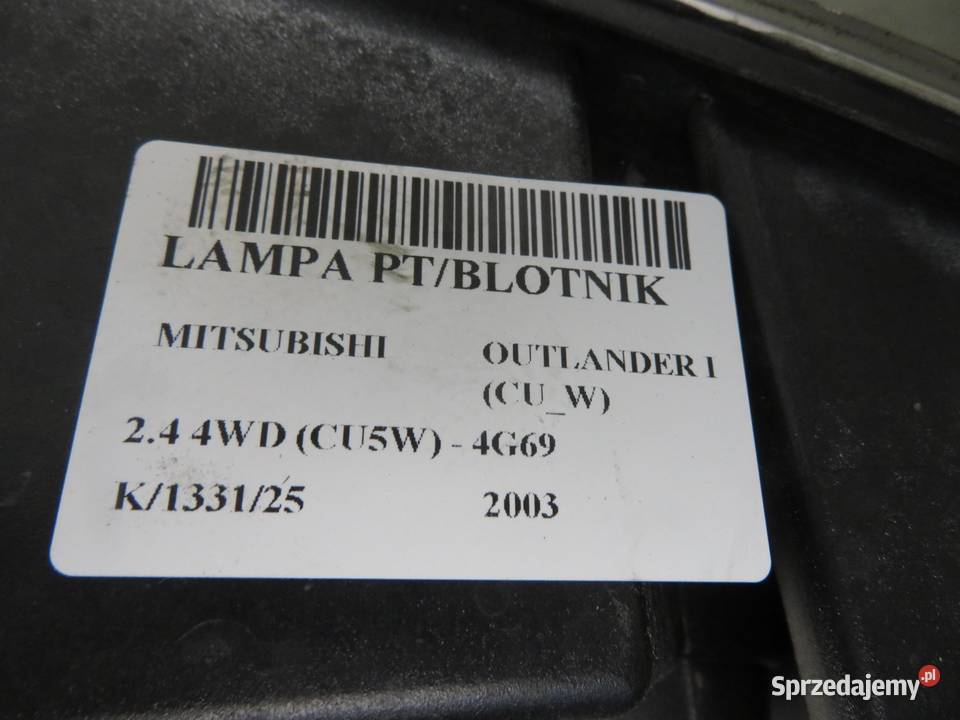 LAMPA PRAWA TYLNA MITSUBISHI OUTLANDER I CUW