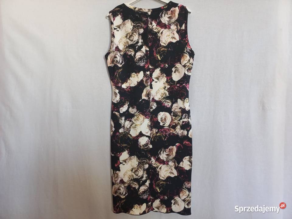 Sukienka czarna KWIATY kolor r 3840 NOWA sprzedam