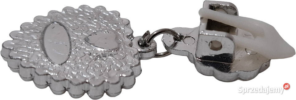 Klips kolczyk czerwone serce Frozen srebrny Czeladź