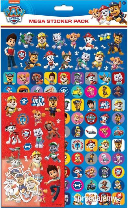Psi Patrol Zestaw Naklejki Nalepki 130 Artykuły szkolne Mogilany
