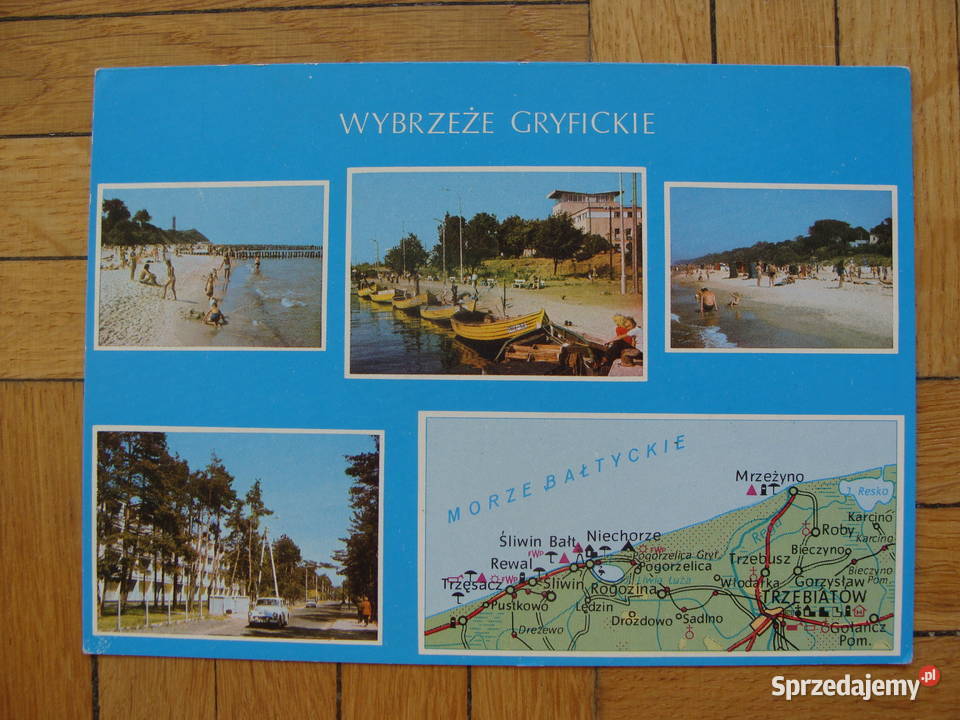 Pocztówka z PRL Wybrzeże Gryfickie Poznań