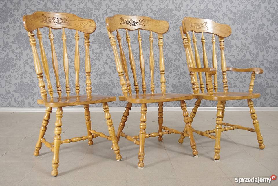 Krzesła w amerykańskim stylu 6 komplet 4768 Nysa