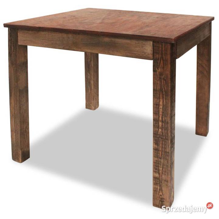vidaXL Stół do jadalni, lite drewno z recyklingu, 82x80x76 c