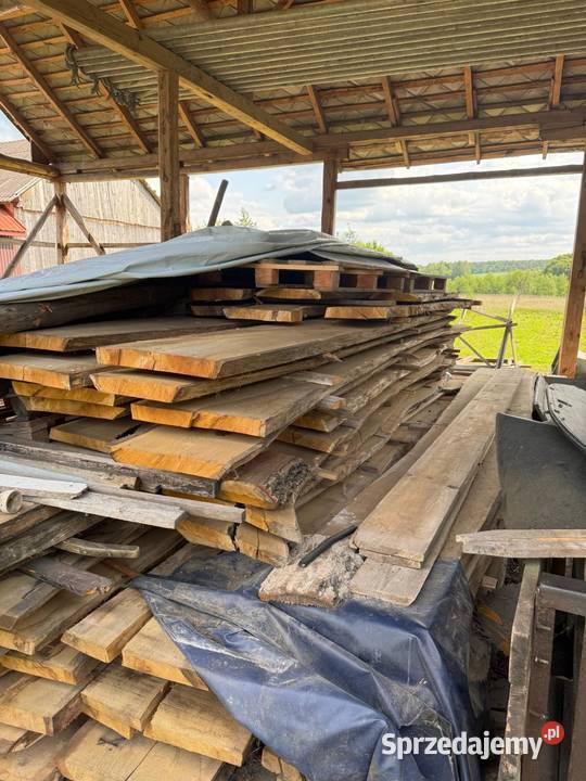 Grube Brusy Dębowe 5 Materiał na stół loft Leśnictwo