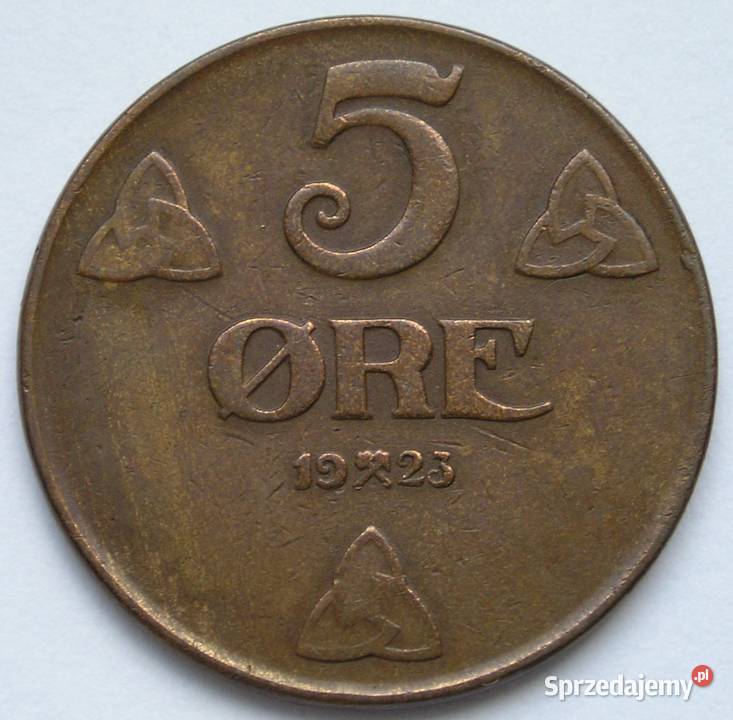 NORWEGIA 5 ORE 1923 Łódź