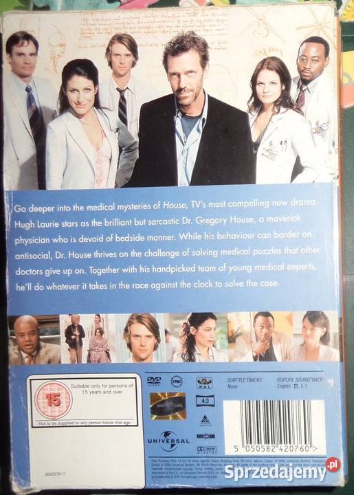 6x DVD doktor dr House season one sezon 1 Rzeszów
