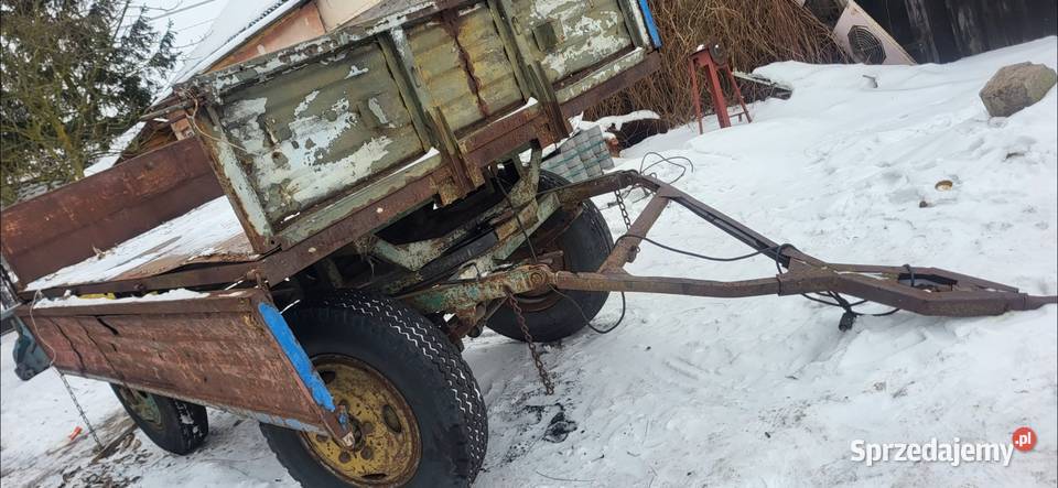 przyczepa wywrotka 2 strony zarejestrowana nieuszkodzony Gostynin