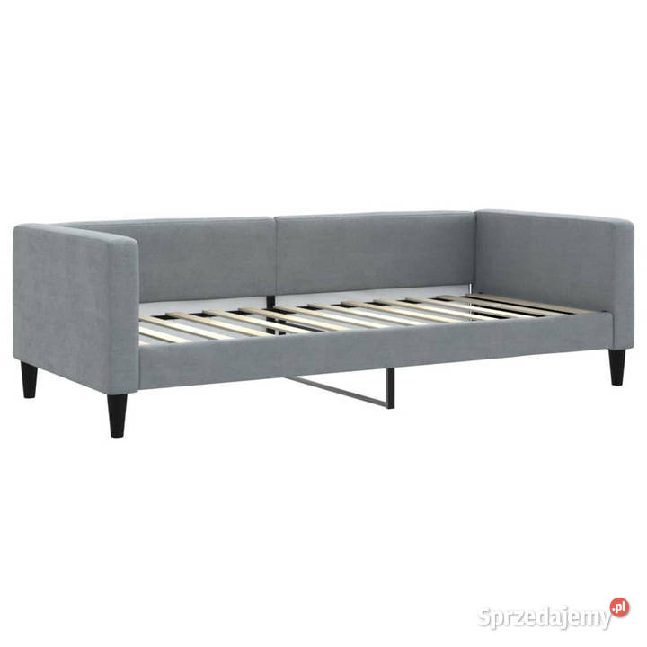 Sofa z materacem do spania jasnoszara tkanina 68cm Warszawa