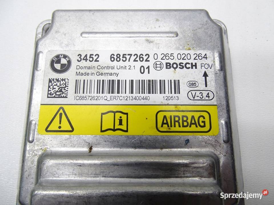 MODUŁ SENSOR STEROWNIK AIRBAG 6857262 BMW F10