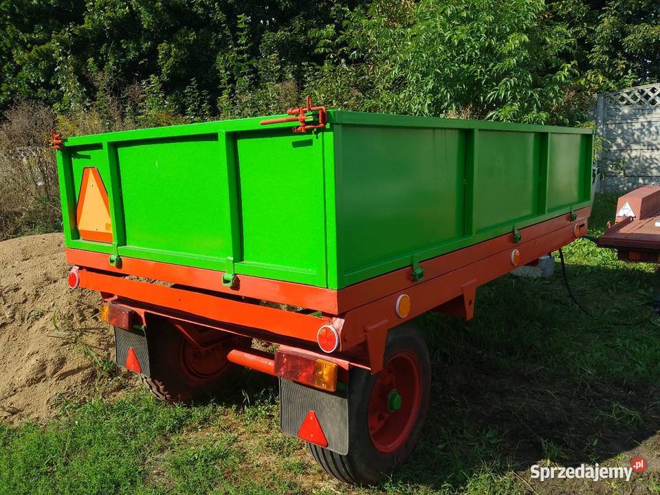Przyczepa 1 osiowa wywrotka rolnicza 3 tony nieuszkodzony Pobiedziska