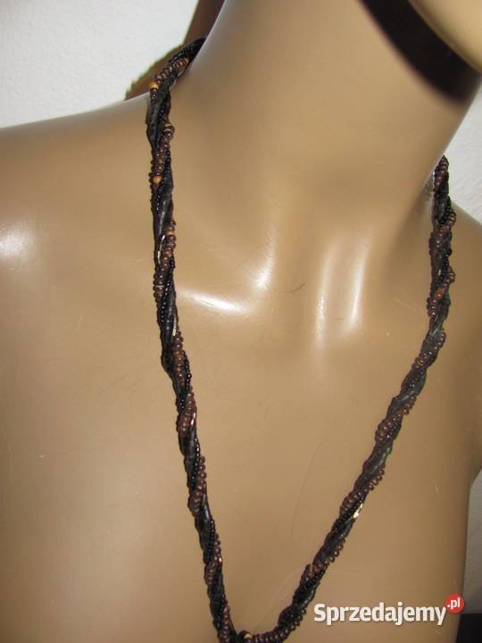 naszyjnik z wisiorem beż i brąz Galanteria i dodatki Zamość