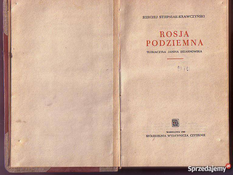 5468 ROSJA PODZIEMNA SIERGIEJ STIEPNIAK KRAWCZYŃ Czyrna