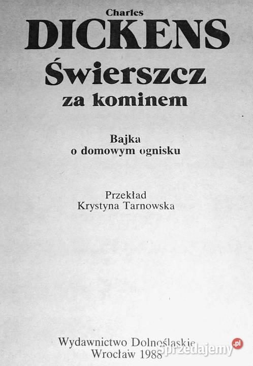 Świerszcz kominem Charles Dickens lubelskie Chełm