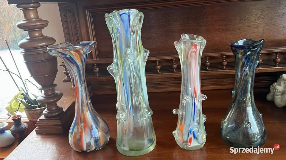 Wazon szklany Sękacz Czasy Prl 95 Wazony o Porcelana i szkło