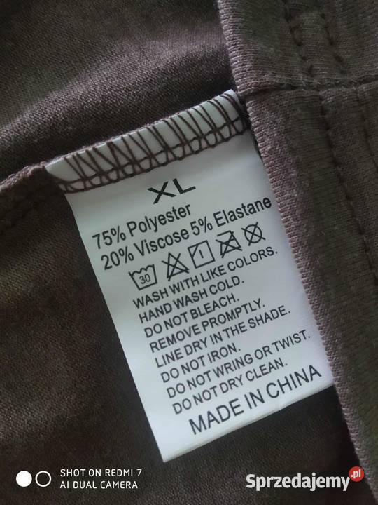 Damska koszulka Tshirt z krótkim rękawem i brązowy/beżowy