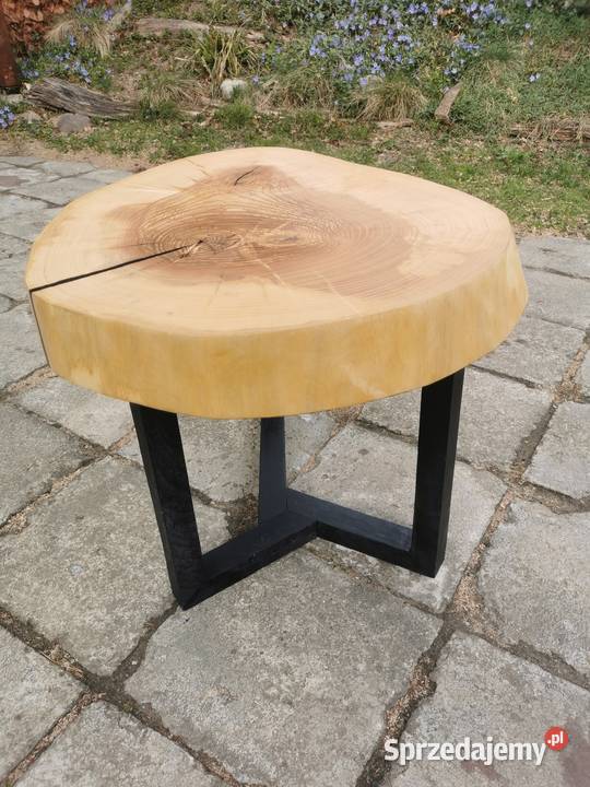 Stolik kawowy plaster olcha żywica epoksydowa 47.5cm Stoliki kawowe i ławy