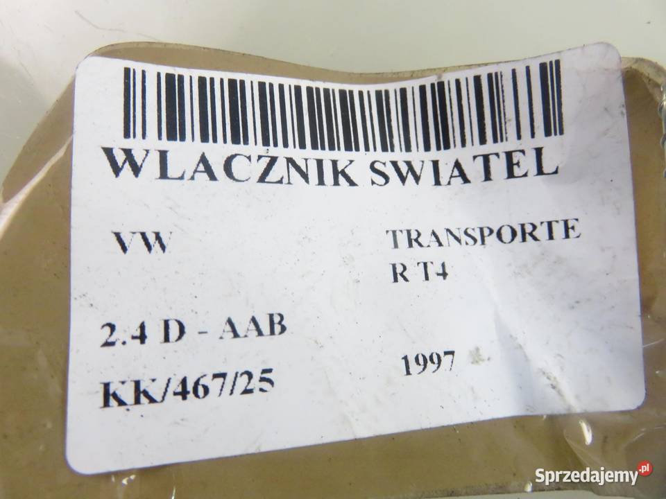 WŁĄCZNIK ŚWIATEŁ VW TRANSPORTER T4 701941531A Czujniki i sterowniki świateł