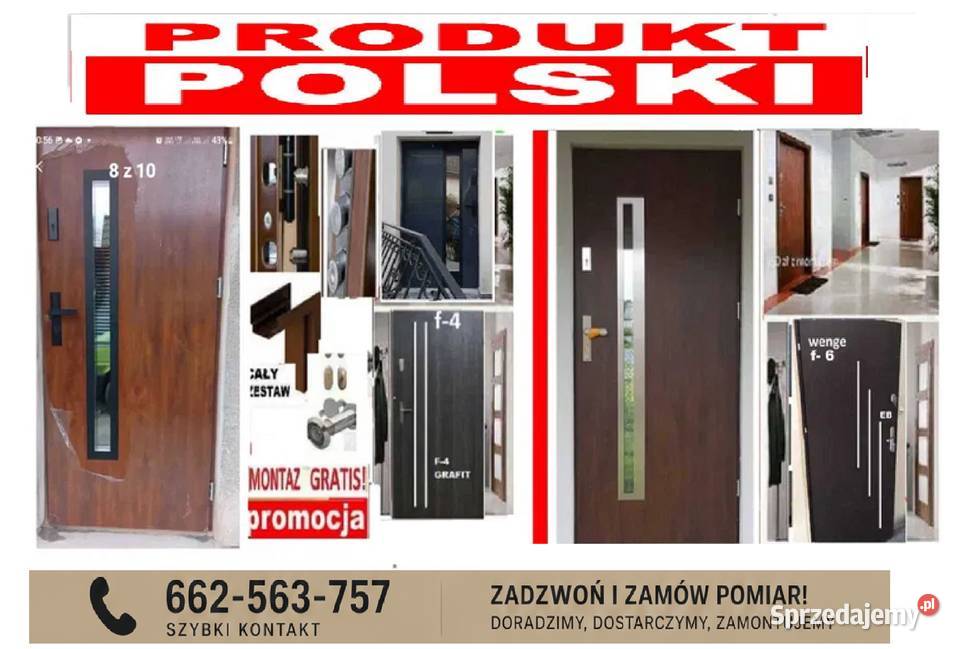 Drzwi zewnętrzne z montażem wejściowe