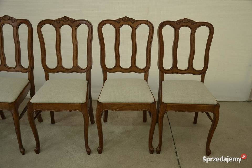 krzesła ludwikowskie komplet 6 krzeseł Meble
