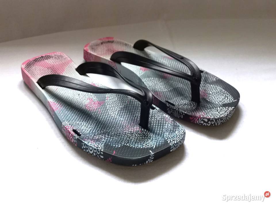 Klapki czarne Japonki różowe r 375 damskie 24.7cm Białystok